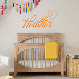 Custom Name Wall Decal for Girls - Insert Name Personalized Name Decal Vinyl Wall Art Nursery Kids Room Decor VWAQ-CS98