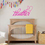 Custom Name Wall Decal for Girls - Insert Name Personalized Name Decal Vinyl Wall Art Nursery Kids Room Decor VWAQ-CS98