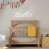 Custom Name Wall Decal for Girls - Insert Name Personalized Name Decal Vinyl Wall Art Nursery Kids Room Decor VWAQ-CS98