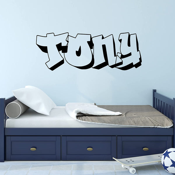 VWAQ Custom Graffiti Wall Decals Name Sign - Personalized Kids Decor Room Wall Art Hip Hop Vinyl Sticker - CSGN2