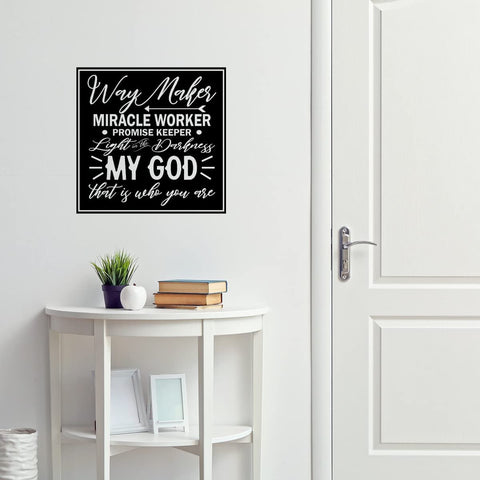 VWAQ Way Maker Miracle Worker Promise Keeper Inspirational Wall Decal Religious Home Decor