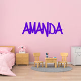 VWAQ Custom Graffiti Wall Decal Name Wall Sign - Personalized Kids Vinyl Art Decor Sticker Hip Hop Nursery Graphic - CSGN4