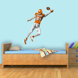 Custom Football Player Boy Wall Decal - Personalized Name Sports Sticker Decor VWAQ - HOL62