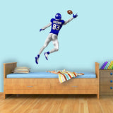 Custom Football Player Boy Wall Decal - Personalized Name Sports Sticker Decor VWAQ - HOL62