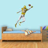 Custom Football Player Boy Wall Decal - Personalized Name Sports Sticker Decor VWAQ - HOL62