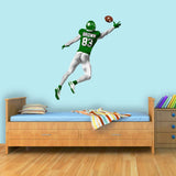 Custom Football Player Boy Wall Decal - Personalized Name Sports Sticker Decor VWAQ - HOL62