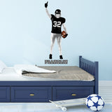 VWAQ Custom Football Player Boy Wall Decal - Personalized Name Sports Wall Decor - HOL66