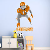 Right Hand Football Player Lineman with Custom Name VWAQ - HOL65R