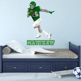 Custom Football Player Wall Decal - Personalized Name Sports Sticker Wall Decor VWAQ - HOL63