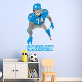 Right Hand Football Player Lineman with Custom Name VWAQ - HOL65R