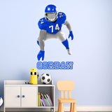 Right Hand Football Player Lineman with Custom Name VWAQ - HOL65R