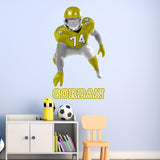 Right Hand Football Player Lineman with Custom Name VWAQ - HOL65R