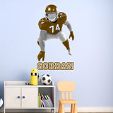 Right Hand Football Player Lineman with Custom Name VWAQ - HOL65R