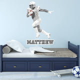Custom Football Player Wall Decal - Personalized Name Sports Sticker Wall Decor VWAQ - HOL63