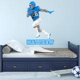 Custom Football Player Wall Decal - Personalized Name Sports Sticker Wall Decor VWAQ - HOL63