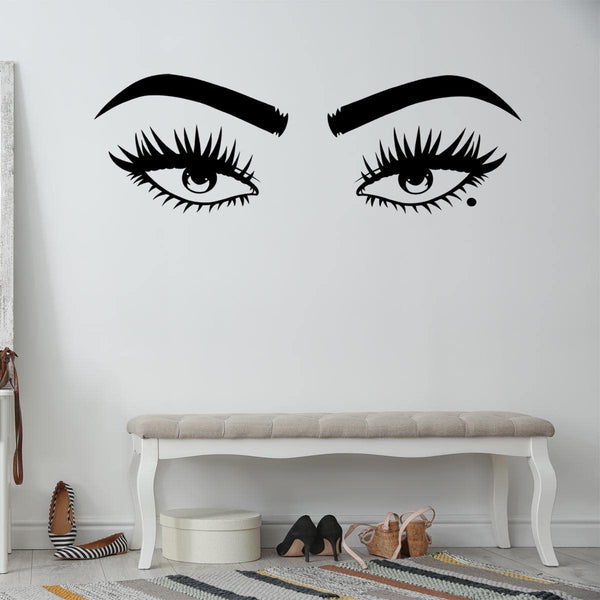 VWAQ Eyes Vinyl Wall Decals Home Bathroom Mirror Decor - EWWD-V2