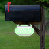 VWAQ Custom Hanging Mailbox Address Number Aluminum Sign - Double Sided Reflective Personalized Plaque - AS2S7