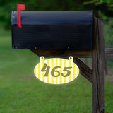 VWAQ Custom Plaid Aluminum Sign Reflective Mailbox Number - Double Sided Hanging Personalized Address Plaque - AS2S9