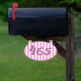 VWAQ Custom Plaid Aluminum Sign Reflective Mailbox Number - Double Sided Hanging Personalized Address Plaque - AS2S9