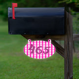 VWAQ Custom Plaid Aluminum Sign Reflective Mailbox Number - Double Sided Hanging Personalized Address Plaque - AS2S9
