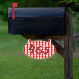 VWAQ Custom Plaid Aluminum Sign Reflective Mailbox Number - Double Sided Hanging Personalized Address Plaque - AS2S9