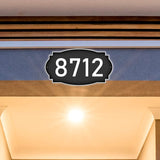 VWAQ Custom House Number Aluminum Sign Address Plaque for Home - Single Sided and Reflective Pre-Drilled Holes - AS3S1 Horizontal