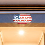 VWAQ Custom American Flag House Number Sign Patriotic Address Plaque - Single Sided and Reflective Pre-Drilled Holes - AS3S3 Horizontal