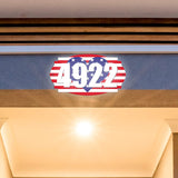 VWAQ Custom American Flag Heart House Number Address Sign Patriotic Plaque - Single Sided and Reflective Pre-Drilled Holes - AS3S4 Horizontal