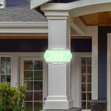 VWAQ Custom Plaque Home Address Number Aluminum Sign - Single Sided and Reflective Pre-Drilled Holes - AS3S7 Vertical