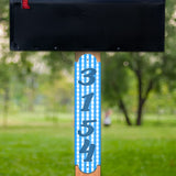 VWAQ Custom Plaid Aluminum Sign for Mailbox Post House Numbers Address Plaque - Single Sided and Reflective Pre-Drilled Holes - AS1S9