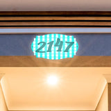 VWAQ Custom Plaid Aluminum Plaque Home Address Number Sign - Single Sided and Reflective Pre-Drilled Holes - AS3S9 Horizontal