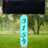 VWAQ Custom Plaid Aluminum Sign for Mailbox Post House Numbers Address Plaque - Single Sided and Reflective Pre-Drilled Holes - AS1S9