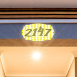 VWAQ Custom Plaid Aluminum Plaque Home Address Number Sign - Single Sided and Reflective Pre-Drilled Holes - AS3S9 Horizontal
