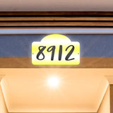 VWAQ Custom Aluminum Sign Home Address House Numbers Plaque - Single Sided and Reflective Pre-Drilled Holes - AS4S8 Horizontal