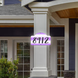 VWAQ Custom Reflective Address Signs for Houses Aluminum Plaque Home Numbers - Single Sided with Pre-Drilled Holes - AS4S8 Vertical