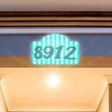 VWAQ Custom Aluminum Plaque Home Address Buffalo Plaid House Numbers Sign - Single Sided and Reflective Pre-Drilled Holes - AS4S9 Horizontal