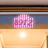 VWAQ Custom Aluminum Plaque Home Address Buffalo Plaid House Numbers Sign - Single Sided and Reflective Pre-Drilled Holes - AS4S9 Horizontal