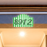 VWAQ Custom Aluminum Plaque Home Address Buffalo Plaid House Numbers Sign - Single Sided and Reflective Pre-Drilled Holes - AS4S9 Horizontal