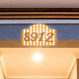 VWAQ Custom Aluminum Plaque Home Address Buffalo Plaid House Numbers Sign - Single Sided and Reflective Pre-Drilled Holes - AS4S9 Horizontal