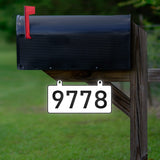 VWAQ Custom Hanging Reflective Address Sign for Mailbox Aluminum Plaque House Numbers - Double Sided - AS5S1