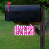 VWAQ Custom Plaid Reflective Sign Home Address Hanging Aluminum Plaque Numbers for Mailbox Post - Double Sided - AS5S9