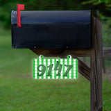 VWAQ Custom Plaid Reflective Sign Home Address Hanging Aluminum Plaque Numbers for Mailbox Post - Double Sided - AS5S9