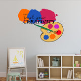 VWAQ Trust Your Creativity Wall Decal Peel and Stick Kids Room Artist Wall Decor - PAS48