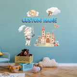VWAQ Custom Knights Name Boys Room Wall Decal Medieval Kids Room Sticker Decor - HOL70