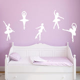 VWAQ Dancing Ballerina Wall Decals - Girls Room Wall Art - Variety Pack - 5 PCS