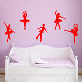 VWAQ Dancing Ballerina Wall Decals - Girls Room Wall Art - Variety Pack - 5 PCS
