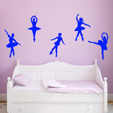 VWAQ Dancing Ballerina Wall Decals - Girls Room Wall Art - Variety Pack - 5 PCS