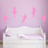 VWAQ Dancing Ballerina Wall Decals - Girls Room Wall Art - Variety Pack - 5 PCS