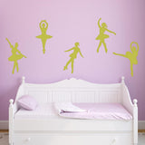 VWAQ Dancing Ballerina Wall Decals - Girls Room Wall Art - Variety Pack - 5 PCS