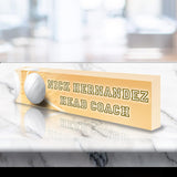 VWAQ Custom Volleyball Name Plate for Desk - Clear Acrylic Glass Art - Customized Office Decor Nameplate Sign - Personalized Gift - ACS86